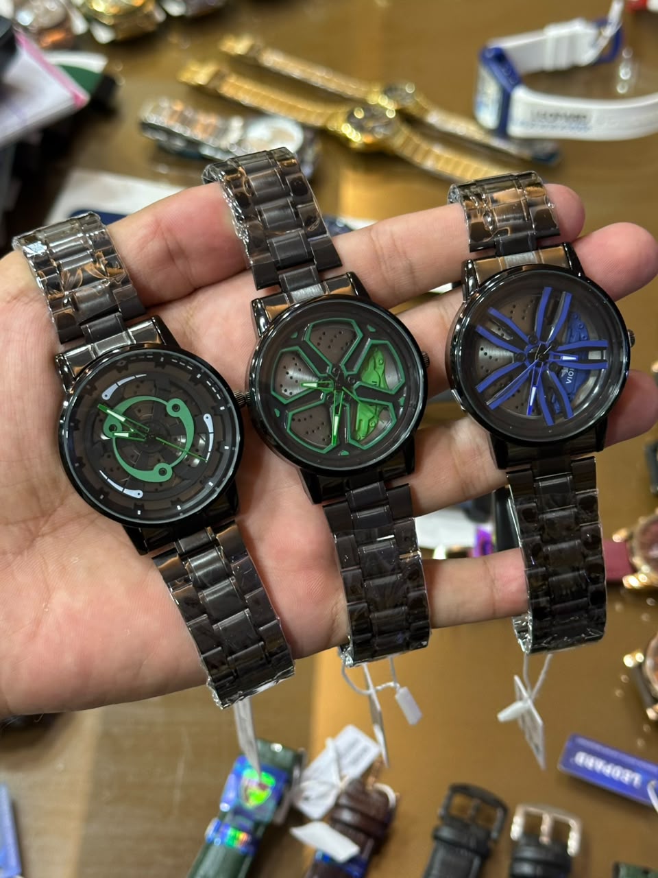NeoSpin™ Premium Black Stainless Steel Men's Analog Watch | Luxury Skeleton Dial | Quartz Movement