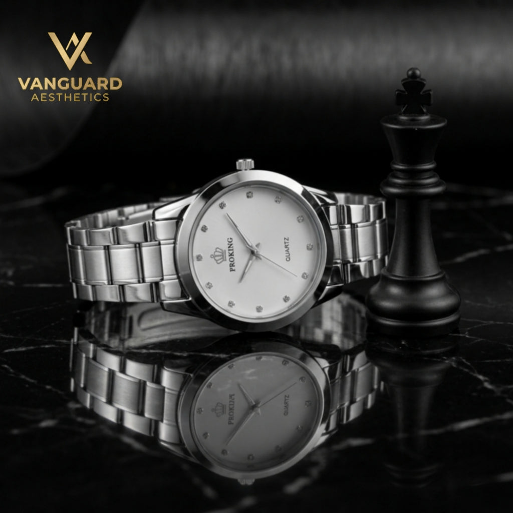 PRIMORA Silver Classic – Premium Stainless Steel Men's Watch.