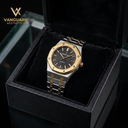 AURELIX Royale – Premium Two-Tone Stainless Steel Men's Watch | Luxury Analog Wrist Watch
