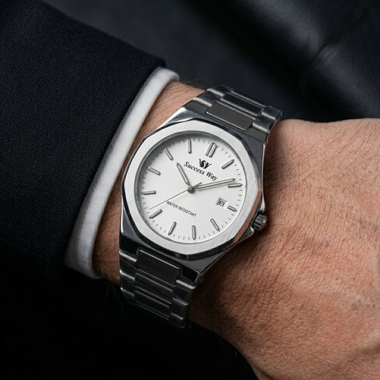 Velorian – Executive White Dial Steel Watch for Men.
