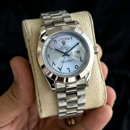 Rolex Day-Date Arabic Dial Silver Edition | Premium AAA Luxury Watch