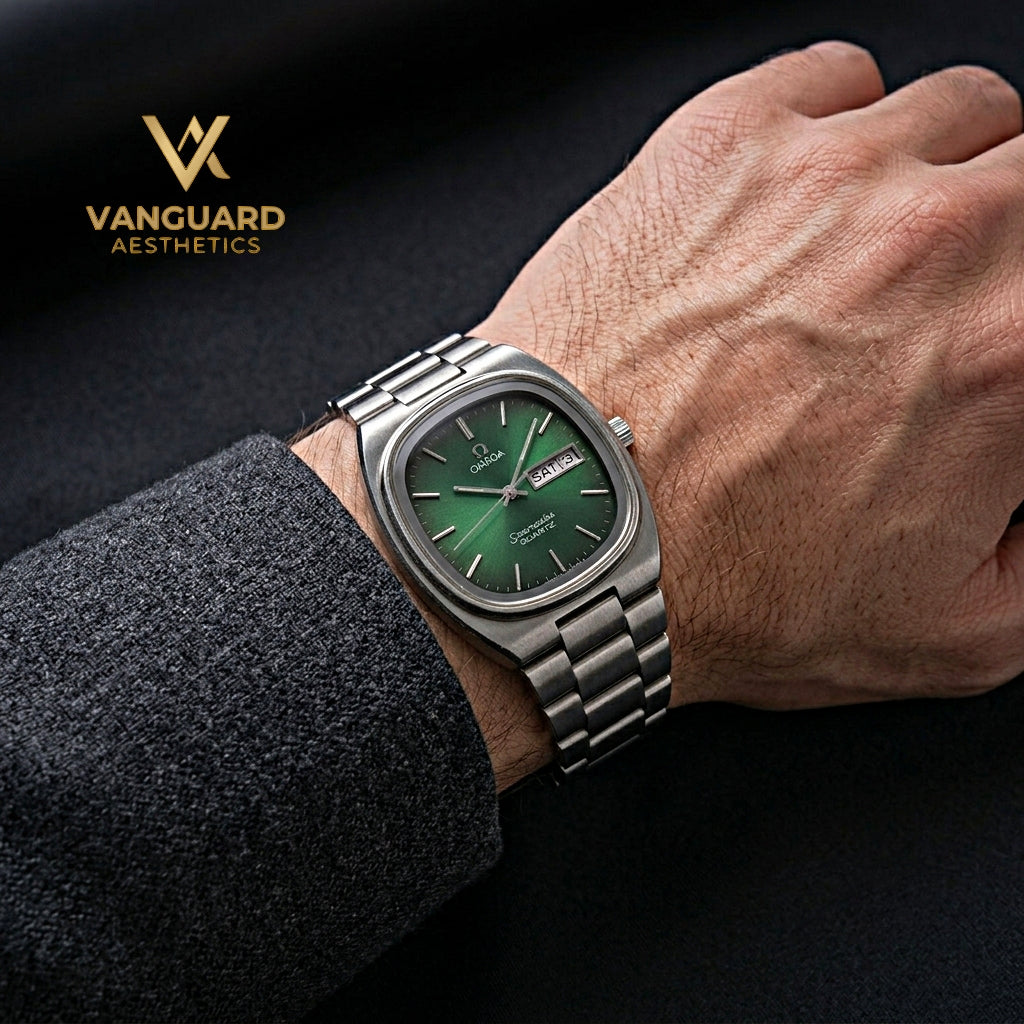 Emerald Edge – Luxury Men's Steel Watch.